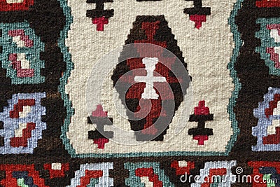 Hand made rug Stock Photo