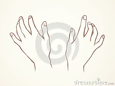 Hand massage. Vector drawing Vector Illustration