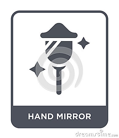 hand mirror icon in trendy design style. hand mirror icon isolated on white background. hand mirror vector icon simple and modern Vector Illustration