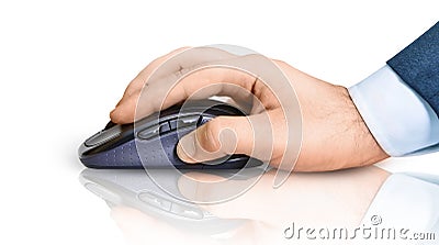 Hand and mouse Stock Photo