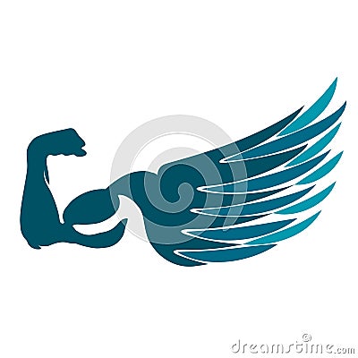 Hand muscles and wing Vector Illustration