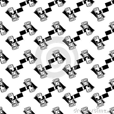 Hand newspaper pattern seamless vector Vector Illustration