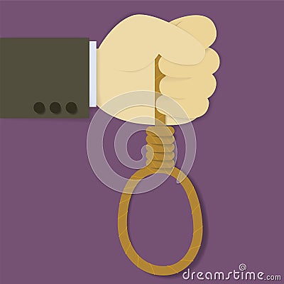 Hand with noose Vector Illustration