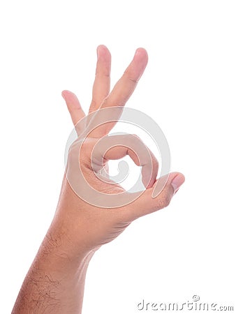 hand ok sign Stock Photo