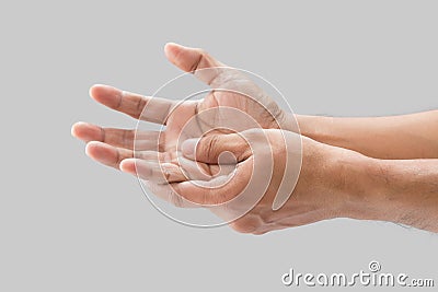 Hand pain. Stock Photo