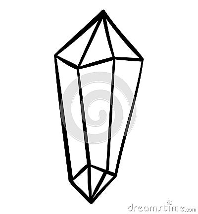 Hand painted diamond Vector Illustration