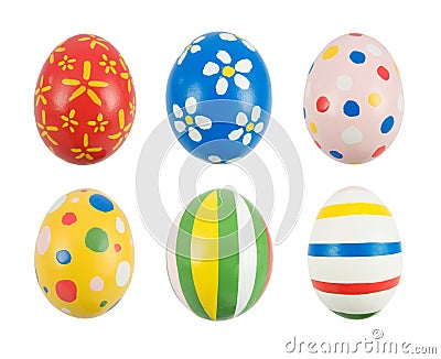 Hand painted Easter eggs Stock Photo