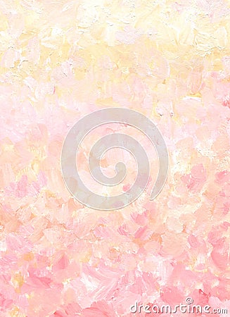 Hand painted gradient beige and pink coral background. Art abstract acrillic textured wallpaper Stock Photo