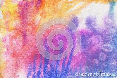 Hand painted hi-res colorful watercolor texture. Stock Photo