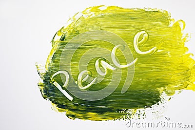 Hand Painted Peace sign in Bold Colors Stock Photo