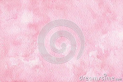 Hand painted pink watercolor background. Usable as a texture for wedding invitations Stock Photo