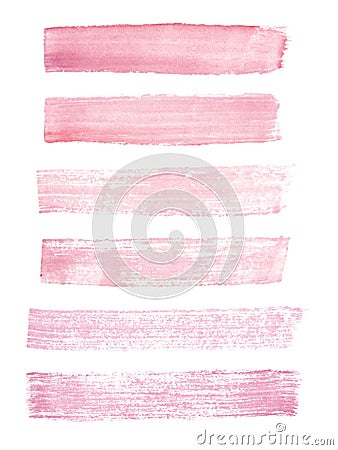 Hand painted pink watercolor grunge brush strokes Stock Photo