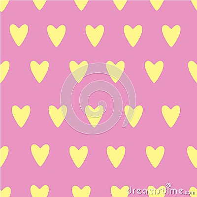 Hand painted hearts pattern for Valentine`s day Stock Photo