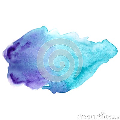 Hand painted Watercolor texture isolated on white background. Stock Photo
