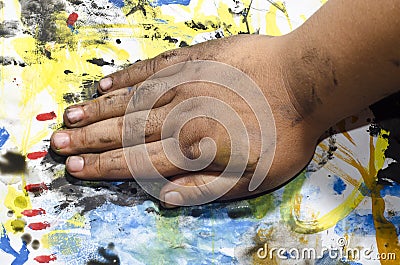 Hand Painting Stock Photo
