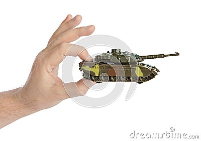 Hand with panzer Stock Photo