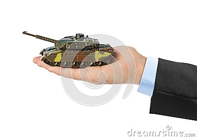 Hand with panzer Stock Photo