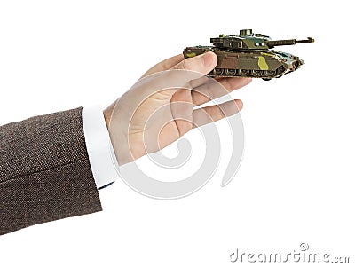Hand with panzer Stock Photo