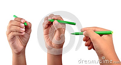 Hand with pen Stock Photo