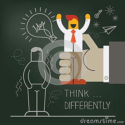 Hand pick up businessman manikin Vector Illustration