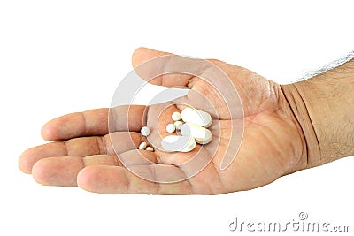 Hand with pills Stock Photo