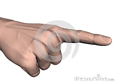 Hand with pointing finger Stock Photo