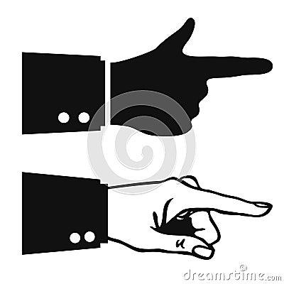 Hand with pointing finger Vector Illustration