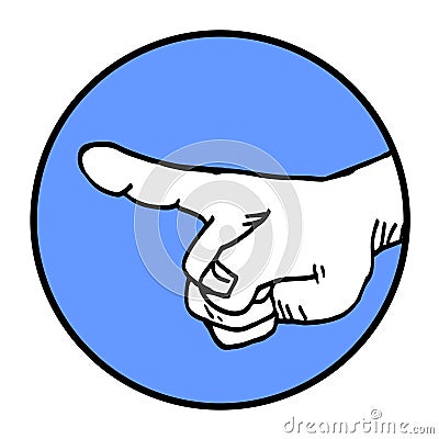 Hand pointing icon Vector Illustration