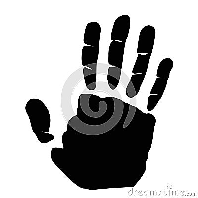 Hand print. Stock Photo