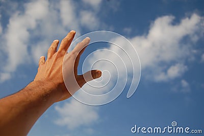 Hand Reach for the Sky Stock Photo