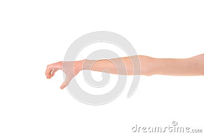 Hand Reaching and Grabbing Stock Photo