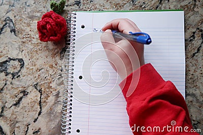 To Do List with Flower Stock Photo