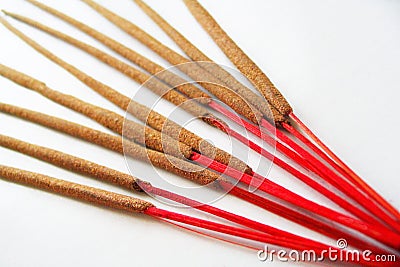 Hand-rolled Indian incense Stock Photo