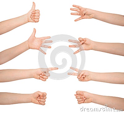 Hand's signs and symbols Stock Photo