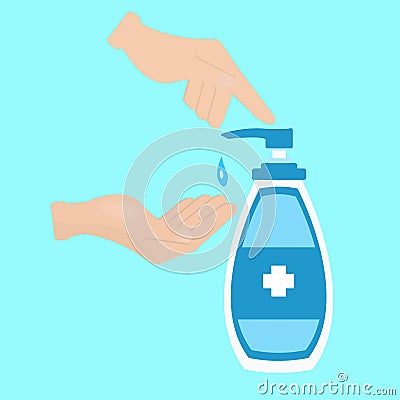 Hand sanitizer bottle vector,Hand Washing Illustrations Vector Illustration