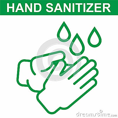 Hand sanitizer Icon. Sanitizer icon. Antiseptic. Symbol for disinfectant gel labels. Vector Illustration