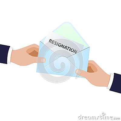 Resignation of the government or workers Vector Illustration