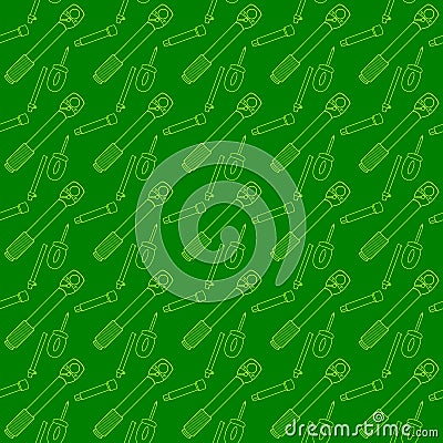 Hand service tools seamless pattern Vector Illustration