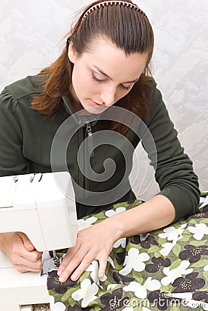 Hand sewing Stock Photo