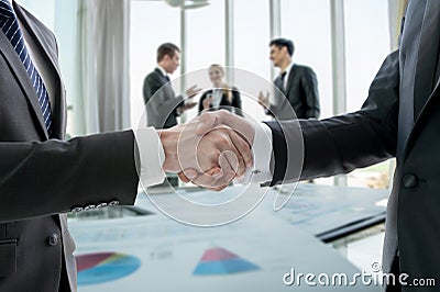 Hand shake of businessman Stock Photo