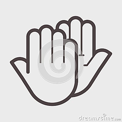 Hand shake gesture. Vector Illustration