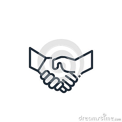 hand shake vector icon. hand shake editable stroke. hand shake linear symbol for use on web and mobile apps, logo, print media. Vector Illustration