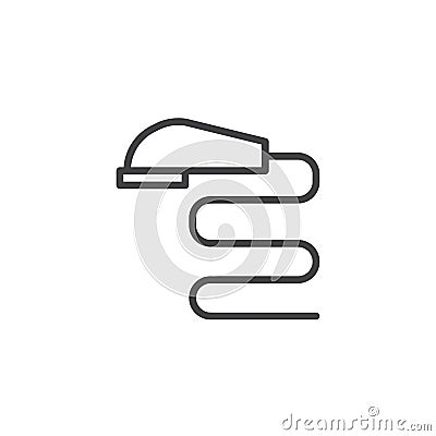 Hand shower line icon Vector Illustration
