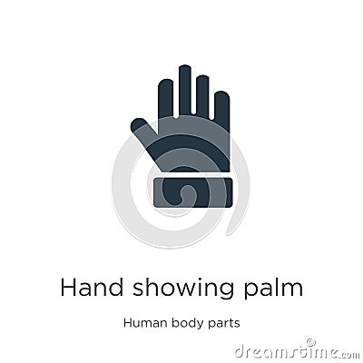 Hand showing palm icon vector. Trendy flat hand showing palm icon from human body parts collection isolated on white background. Vector Illustration