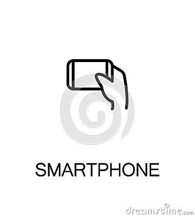 Hand with smarphone, tablet icon Vector Illustration