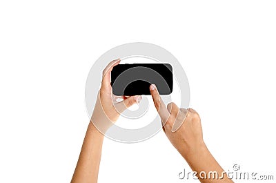 Hand with smartphone Stock Photo