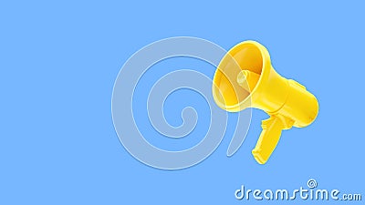 Hand speaker 3d render - people hire loudspeaker, news microphone and communication advertise with voice illustration Cartoon Illustration