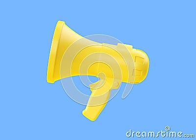 Hand speaker 3d render - people hire loudspeaker, news microphone and communication advertise with voice illustration Cartoon Illustration