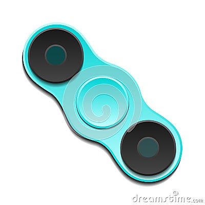 Hand spinner edc. Fidget toy for increased focus, stress relief. Vector. Vector Illustration