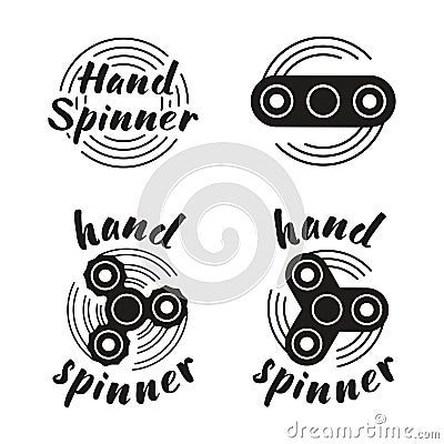 Hand Spinner emblems Vector Illustration
